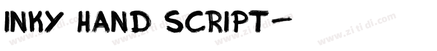 Inky Hand Script字体转换